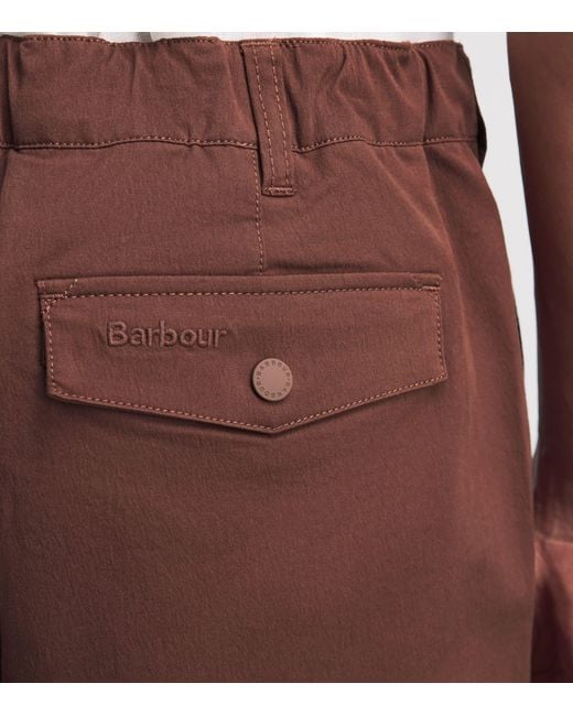 Barbour Purple Stretch-Twill Strickland Shorts for men