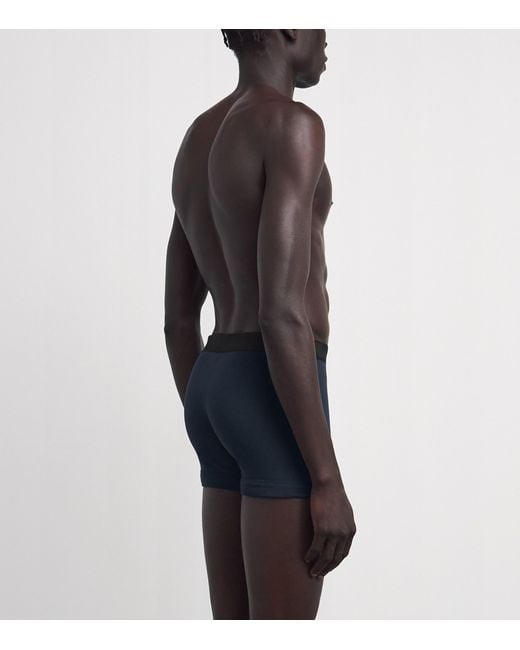 Tom Ford Blue Stretch-Cotton Logo Boxers for men