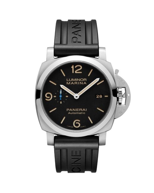 Panerai Black Stainless Steel Luminor Watch for men