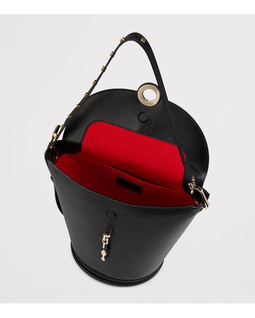 Christian Louboutin Black Flo Large Leather Bucket Bag