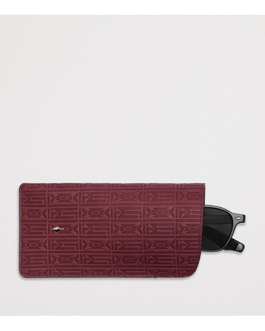 Jacques Marie Mage Purple Leather Circa Sunglasses Slip Case for men