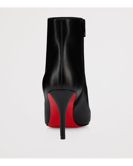 Christian Louboutin Black Miss Z Booty 80 Leather Boots