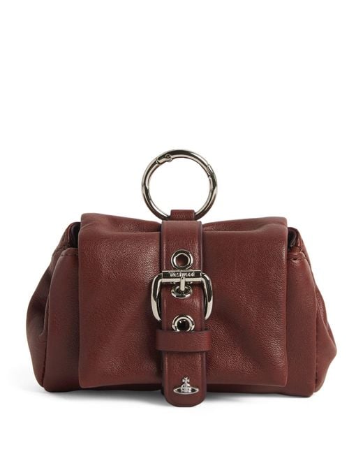 Vivienne Westwood Brown Leather Hazel Treasure Charm Bag