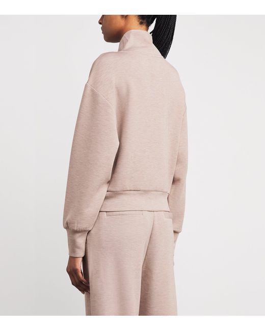 Varley Pink Doublesoft Davidson Quarter-Zip Sweatshirt