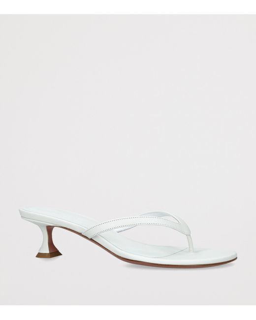AMINA MUADDI White Leather Juliette Sandals 45