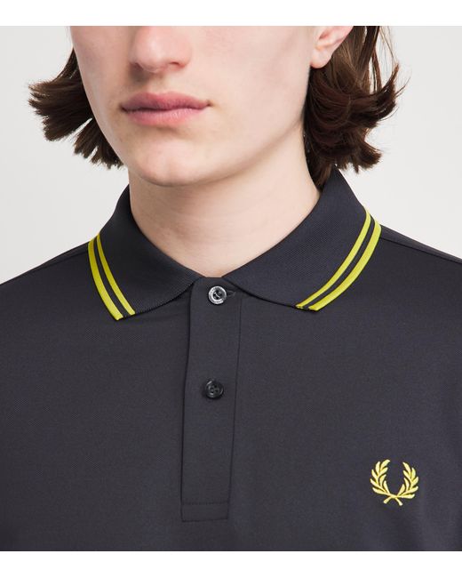 Fred Perry Black Piqué Logo Tennis Polo Shirt for men