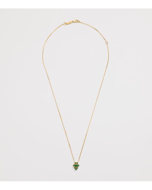 Suzanne Kalan Metallic Diamond And Emerald La Fantaisie Necklace