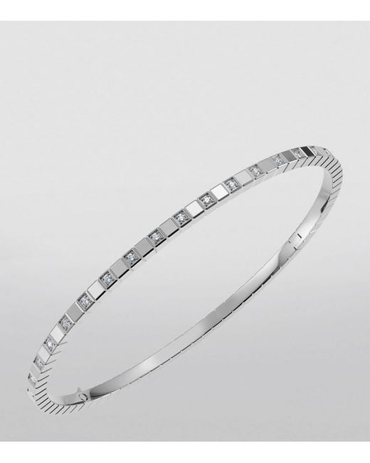 Chopard White And Diamond Ice Cube Bangle