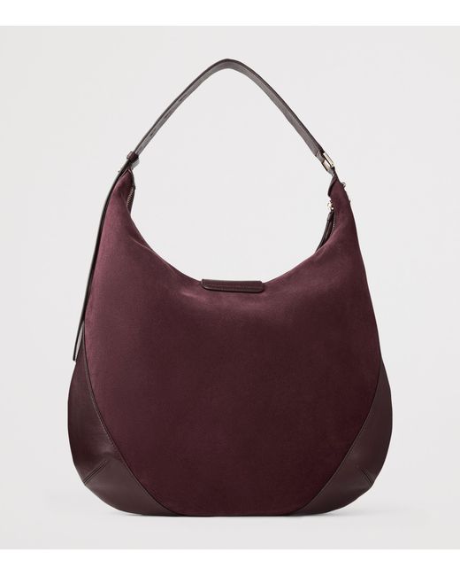 Jimmy Choo Purple Medium Suede Bar Shoulder Bag