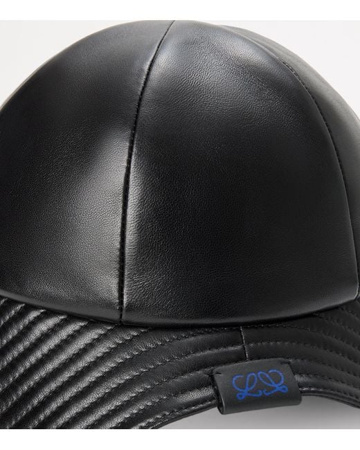 Loewe Black Leather Hiker Hat
