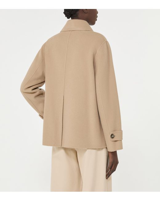 Weekend by Maxmara Natural Wool-Blend Double-Breasted Coat