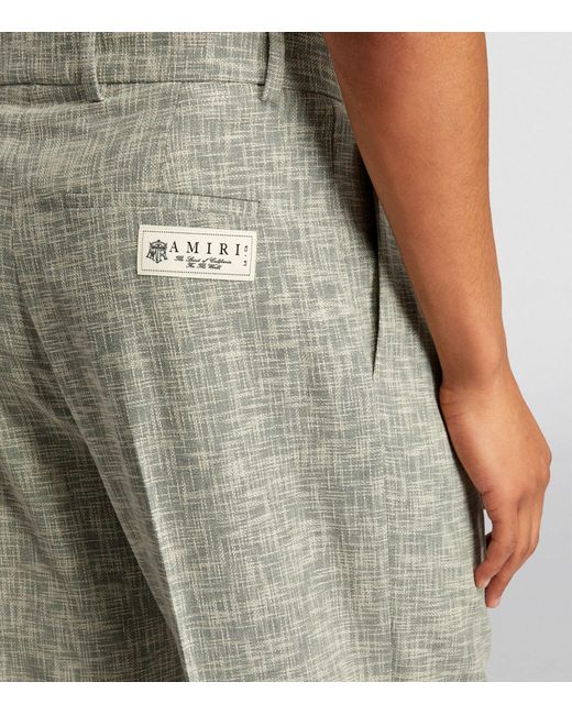 Amiri Gray Cross-hatch Trousers for men