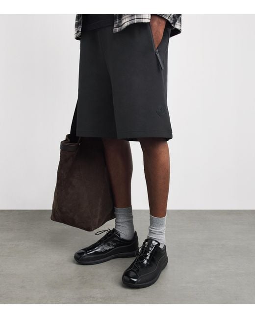 Moncler Black Logo Shorts for men