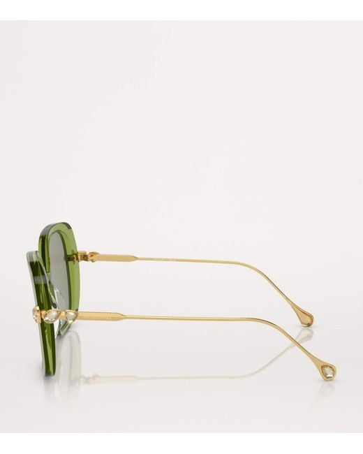 Swarovski Green Oversized Sk6011 Sunglasses
