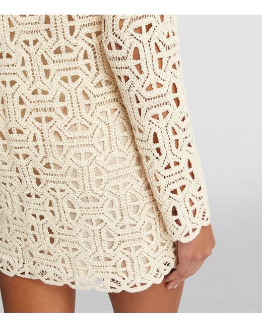 MAX&Co. Natural Crochet Mini Dress
