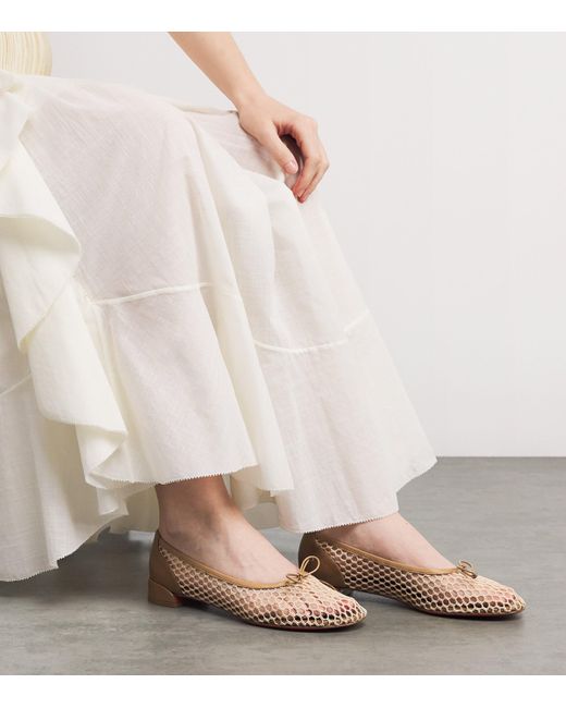 Christian Louboutin Natural Sweetie Jane Mesh Ballet Flats