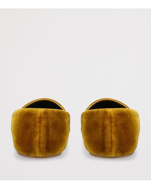 The Row Brown Ponti Velvet Slippers