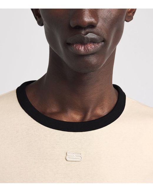 Sandro Natural Cotton Retro Logo T-Shirt for men