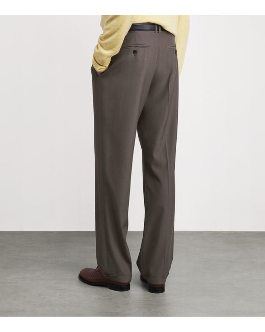The Row Gray Tosca Wool Trousers for men