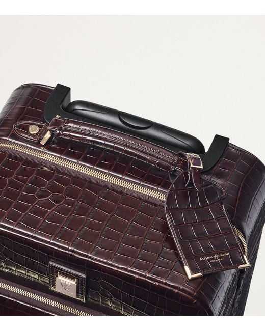 Aspinal Purple Connaught Cabin Suitcase