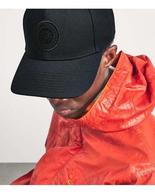 Canada Goose Black Logo Patch Cap for men