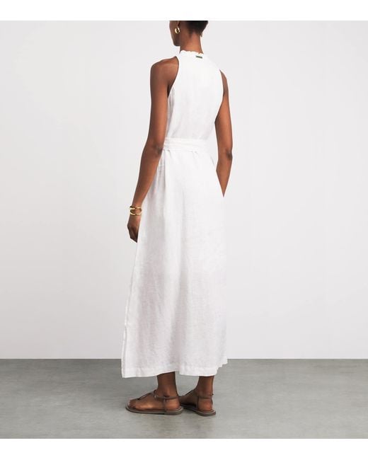 Heidi Klein White Linen Bay Maxi Dress