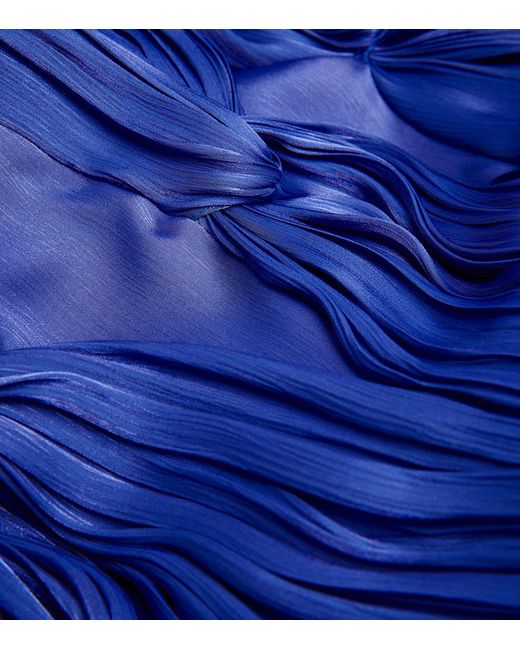 Costarellos Blue Milanka Off-the-shoulder Gown