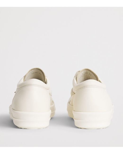 Rick Owens White Leather Vintage Sneakers for men
