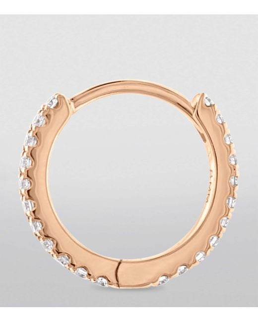 Maria Tash Metallic 8mm Rose Gold And Diamond Eternity Earring