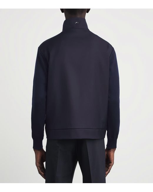 Paul & Shark Blue Virgin Wool Hybrid Jacket for men