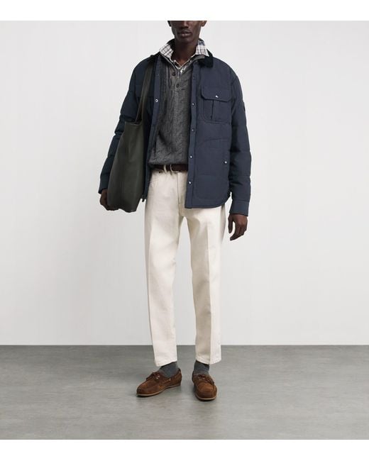 Polo Ralph Lauren Blue Cotton-Blend Hartland Down Shacket for men