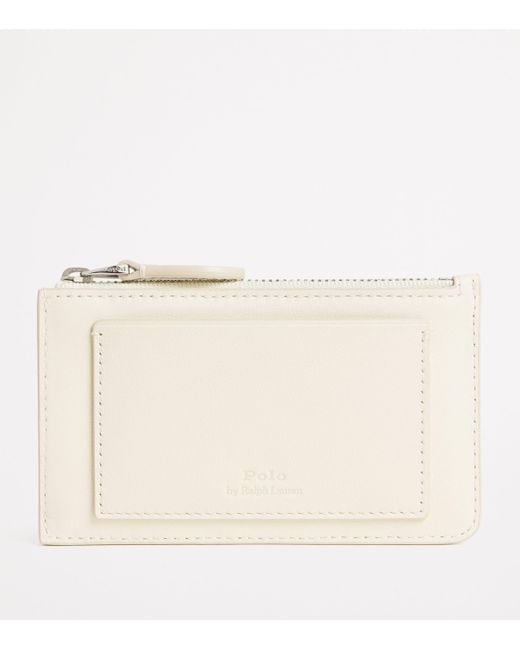 Polo Ralph Lauren Natural Leather Polo Bear Card Holder