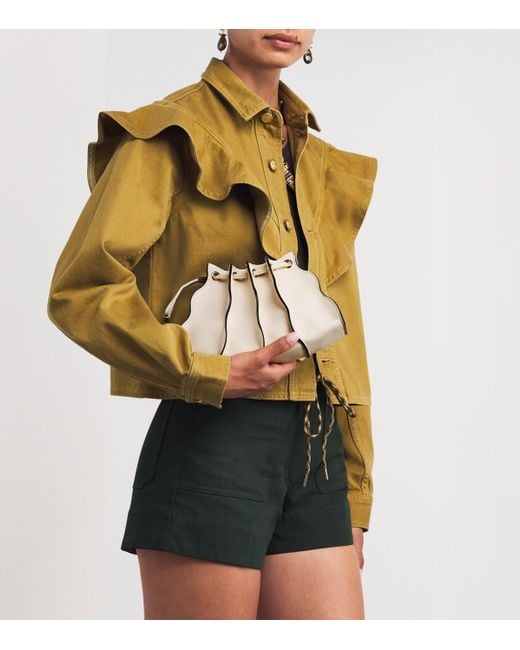 Ulla Johnson Natural Mini Pleated Adria Cross-Body Bag