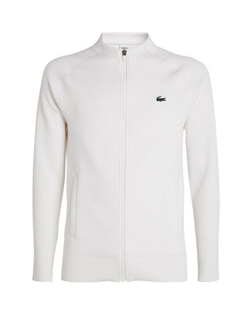Lacoste White X Novak Djokovic Zip-up Jacket for men