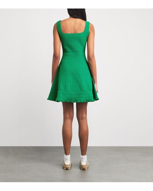 Maje Green Knitted Skater Mini Dress