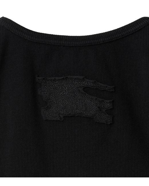 Burberry Black Stretch-cotton Ekd Vest for men