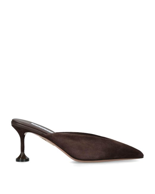 Aquazzura Brown Suede Bisous Pumps 65