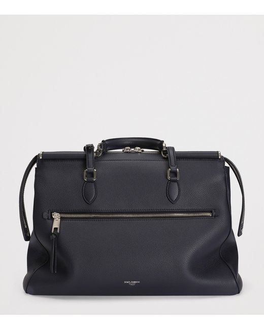 Dolce & Gabbana Black Leather-Blend Top-Handle Bag for men