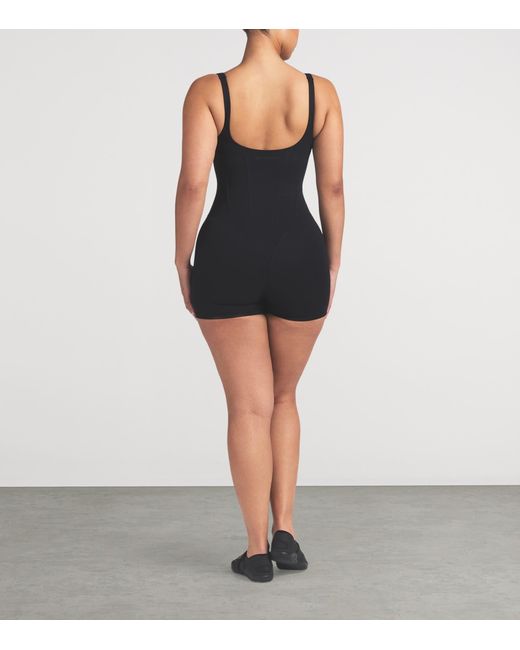 NikeSKIMS Black Corset Short Bodysuit