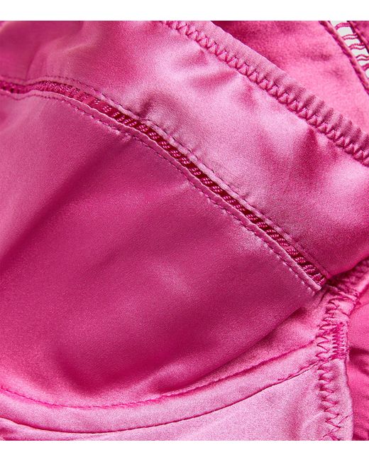 Kiki de Montparnasse Pink Silk Temptress Demi Bra