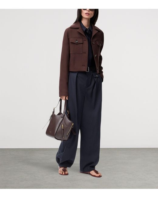 Loewe Blue Satin Cape Shirt