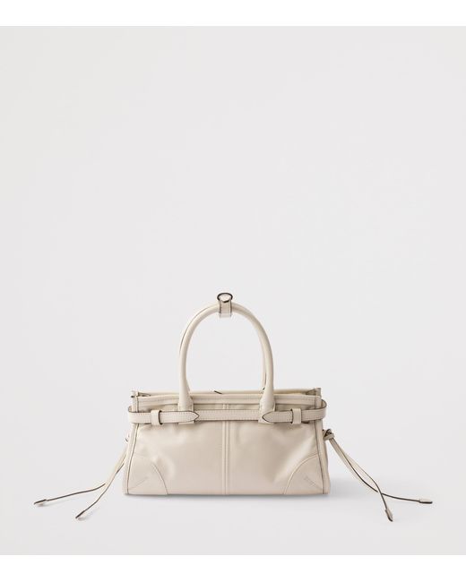 Prada Natural Bonnie Mini Leather Handbag