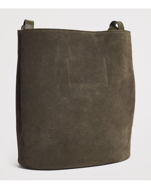Harrods Green X Tusting Suede H Tote Bag