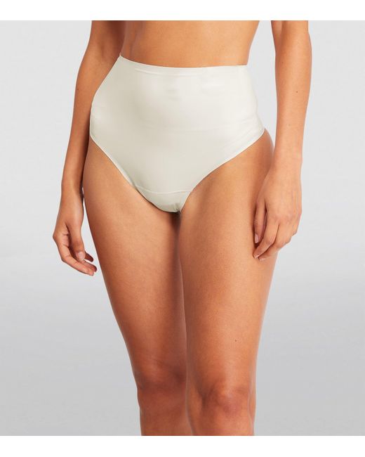 Spanx White Shaping Satin Thong