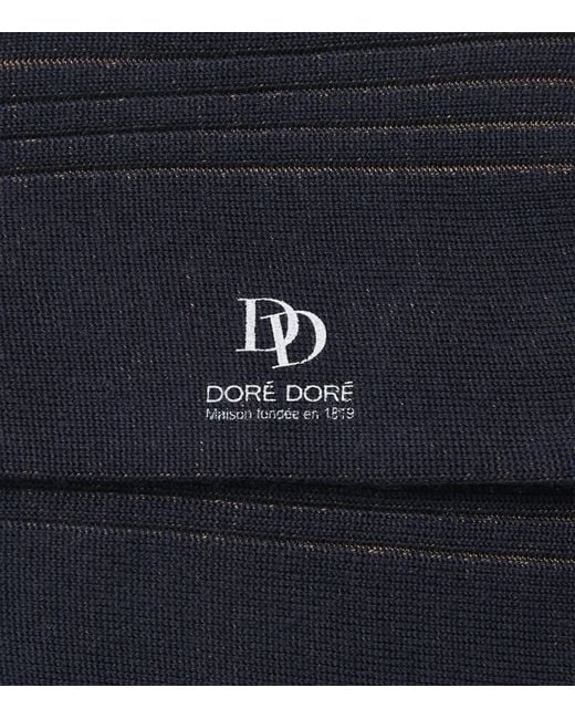 Doré Doré Blue Wool-Blend Vanisé Socks for men