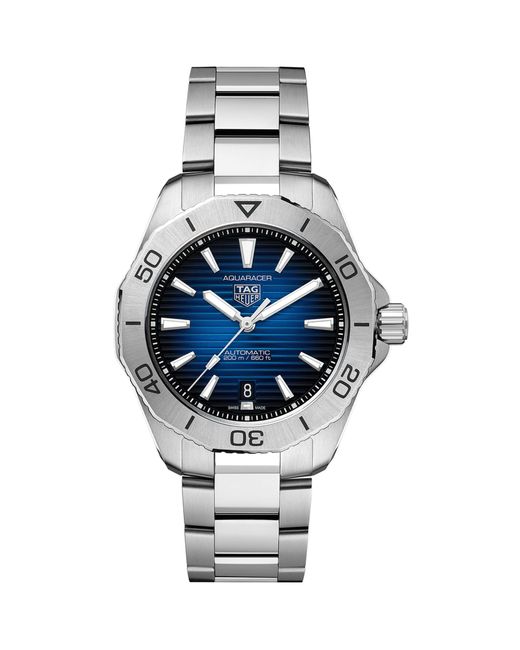 Tag Heuer Metallic Stainless Steel Aquaracer Watch 40mm for men
