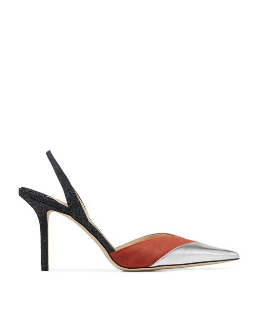 Jimmy Choo Multicolor Thia 85 Panelled Leather Courts