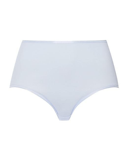 Hanro White Cotton Seamless Maxi Briefs