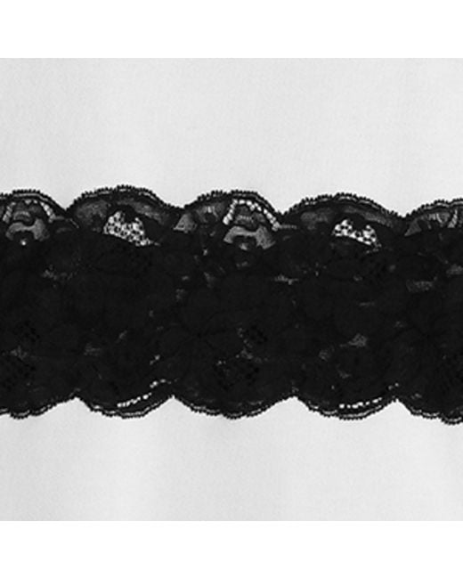 Dolce & Gabbana Black Lace-Trim Polo Shirt
