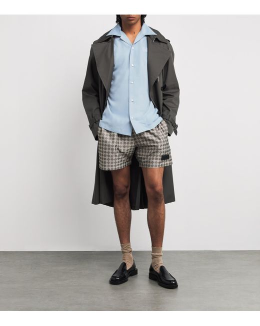 Amiri Blue Cotton Spirit Bowling Shirt for men